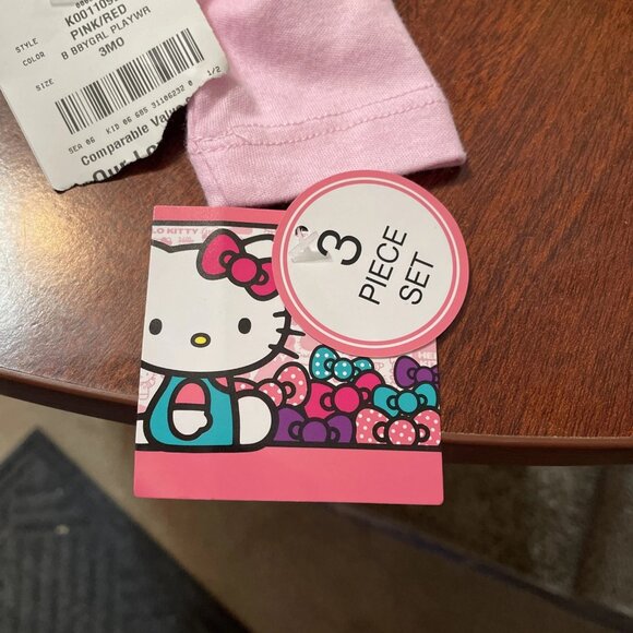 Hello Kitty Infant 3 Piece Set, Pink, Size 3M - NWT - Picture 5 of 5